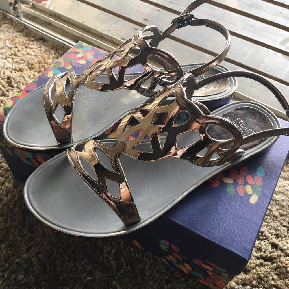 Stuart Weitzman Graphite Jelly sandal Final price！